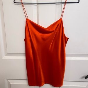 New Cami NYC orange silk top